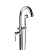 Castello Usa Neptune Freestanding Chrome Gooseneck Tub Filler Faucet with Float Handle CB-F04-CR-J0805